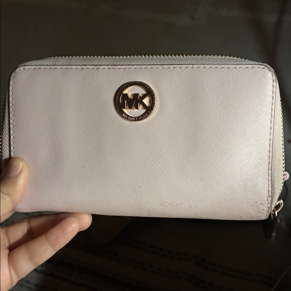 Michael Kors Blush Pink Zip-Around Wallet